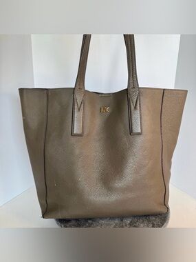 Michael Kors Dark Grey Tote Bag Leather Purse
